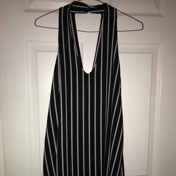 Striped halter mini dress - Picture 1 of 3